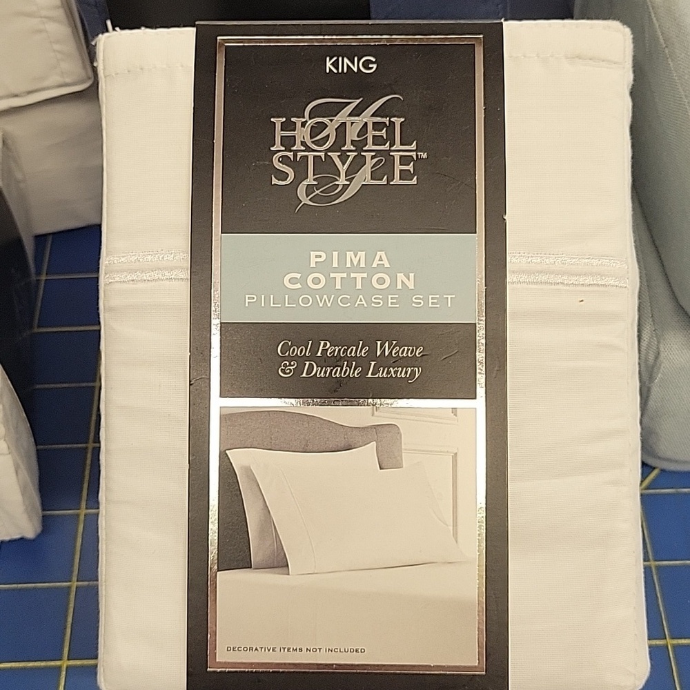 King Hotel Style Pima 300 ct Cotton Pillow Case Set of 2 in Pack